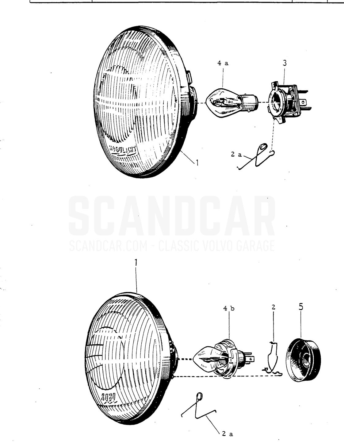 (BIS Generator sch - despiece, Equipo eléctrico, Volvo P1800 S