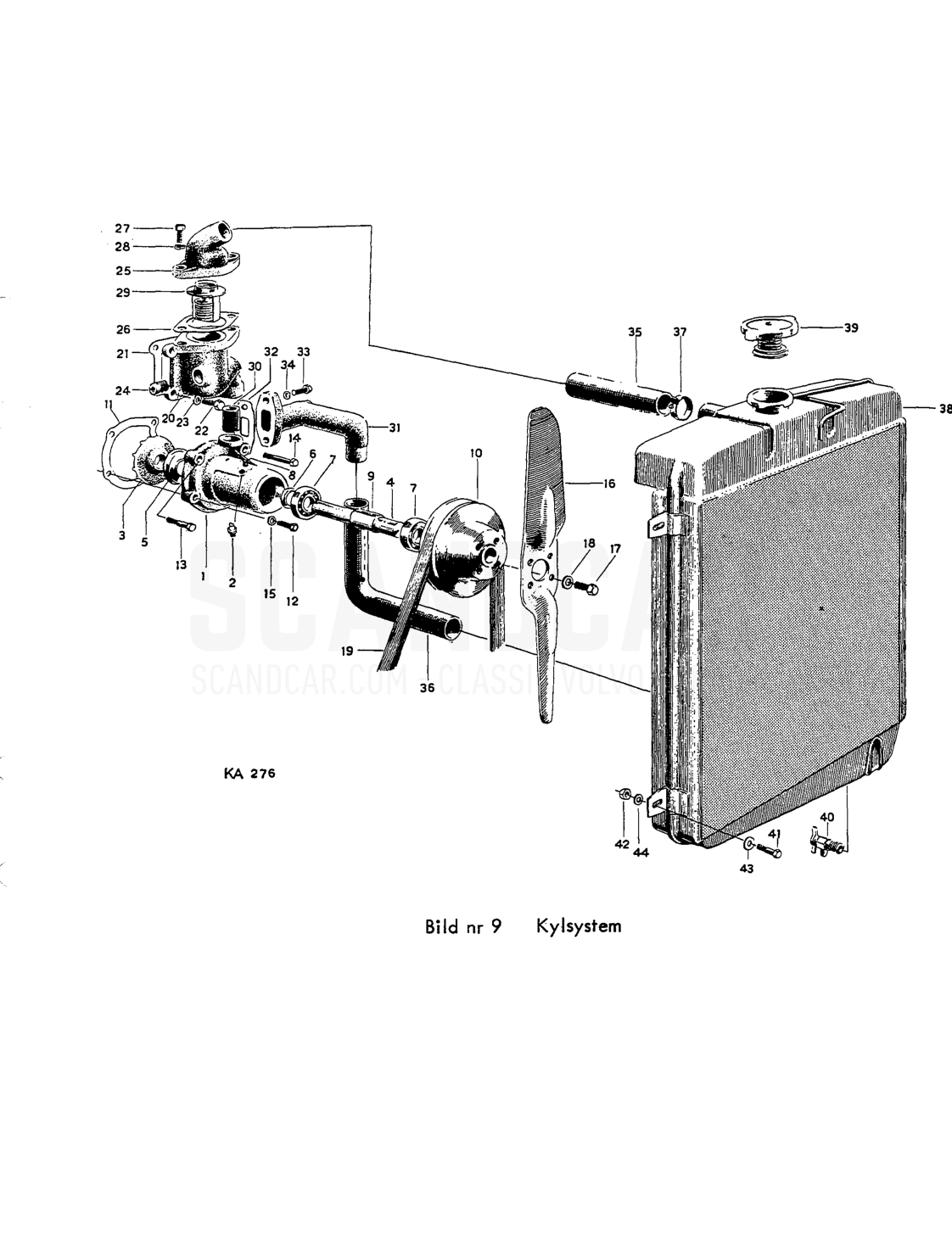 Smörjsystem - despiece, Motor, Volvo PV544 / P210 B16