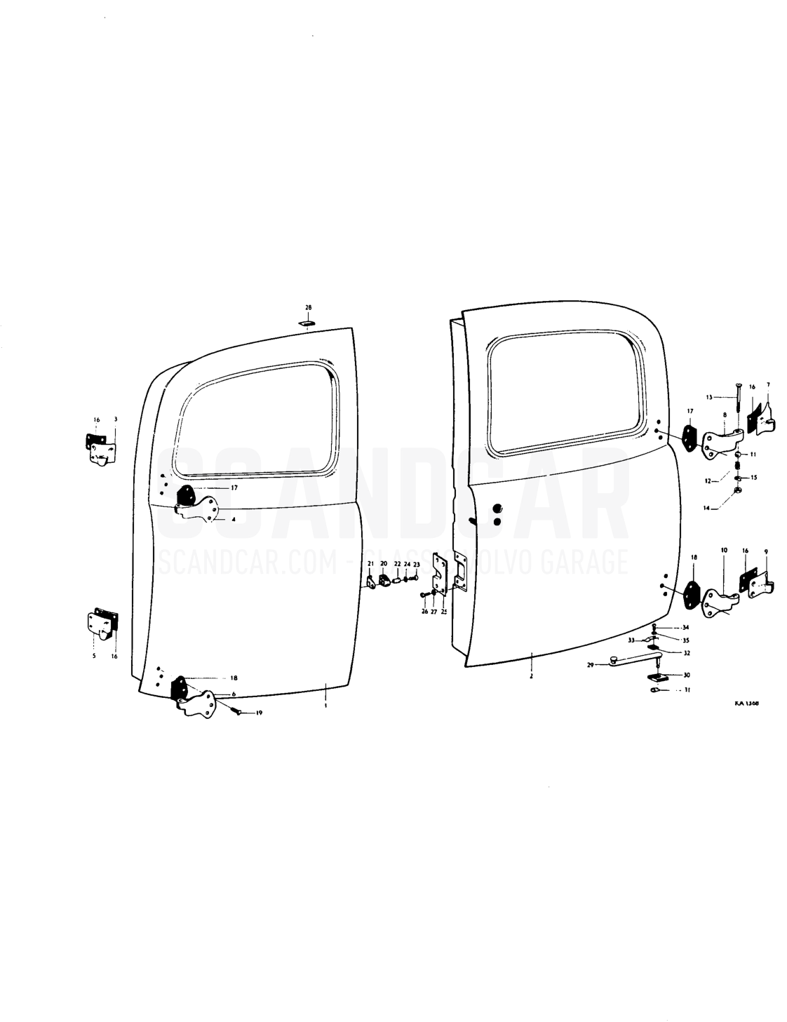 Otras piezas, página 347 - despiece, Volvo PV544 / P210 B18