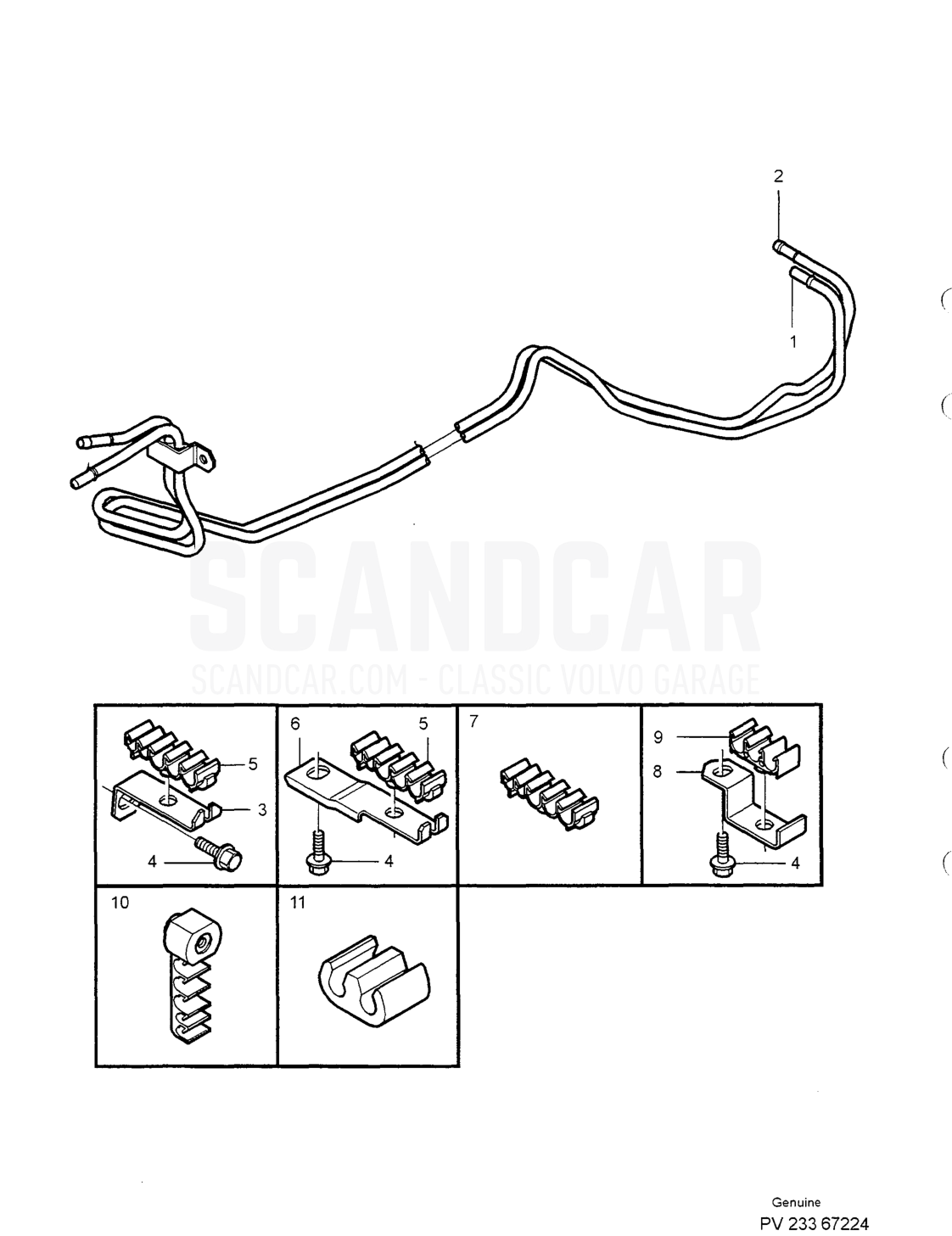 FUEL PIPES FROM TANK TO ENGINE - despiece, Otras piezas, Volvo serie S40/V40 desde 1996