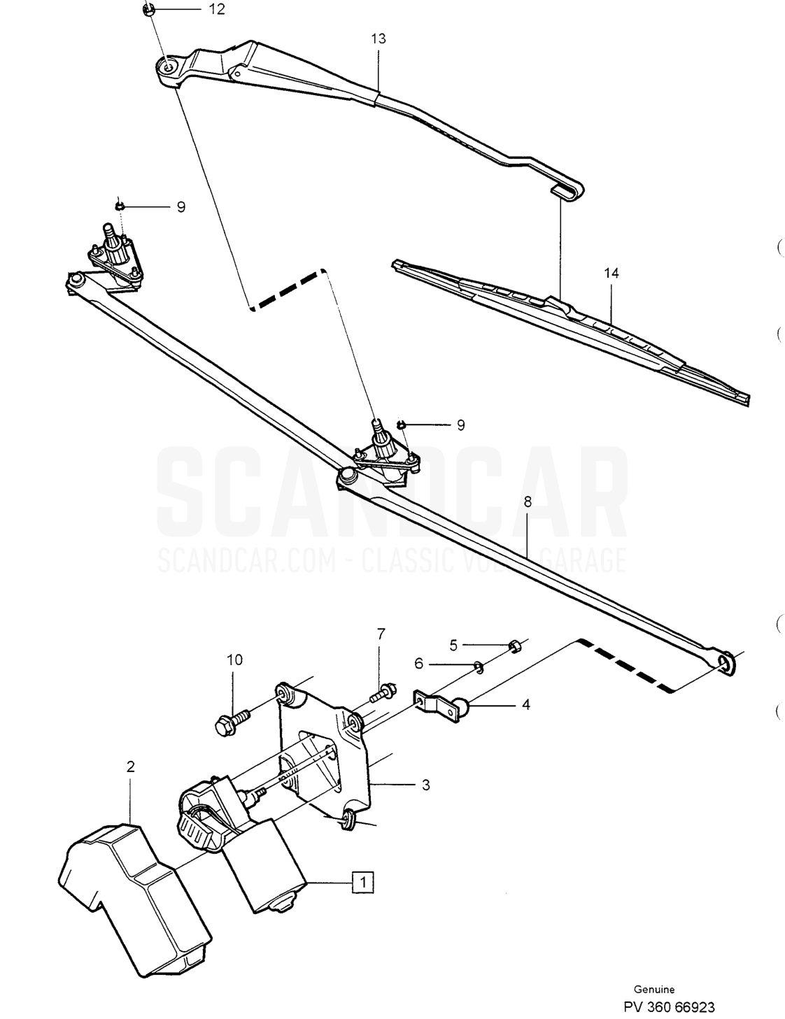 WINDSCREEN WIPERS - despiece, Equipo eléctrico, Volvo serie S40/V40 desde 1996