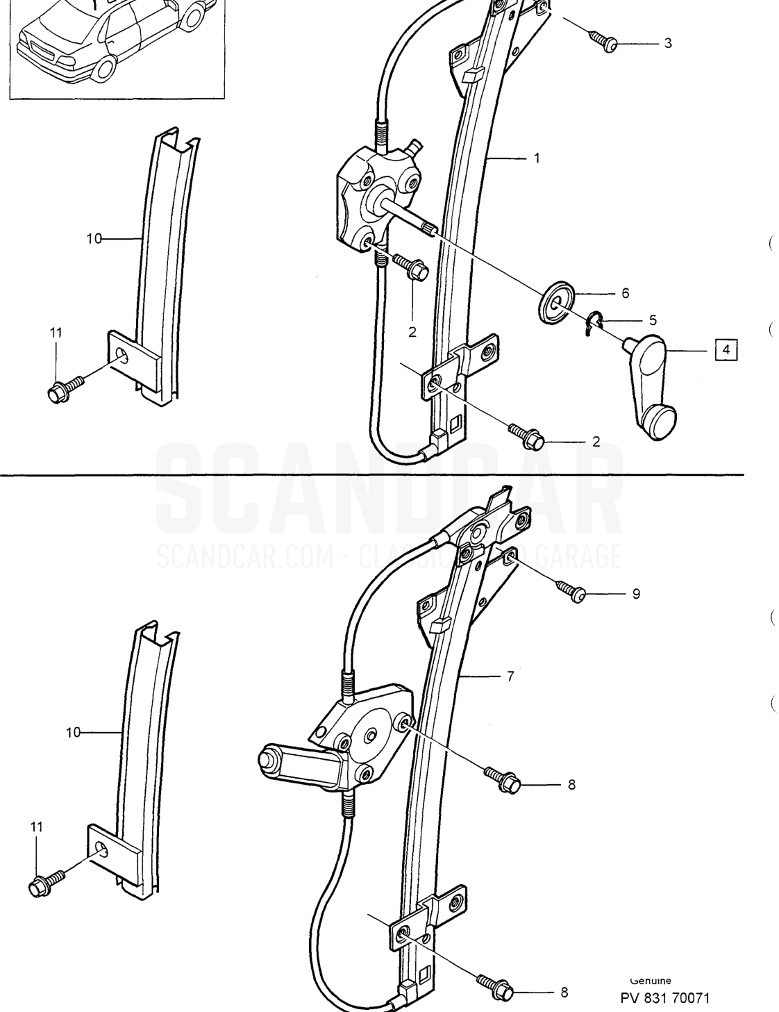 REAR DOOR LOCKING SYSTEM - despiece, Carrocería, Volvo serie S40/V40 desde 1996