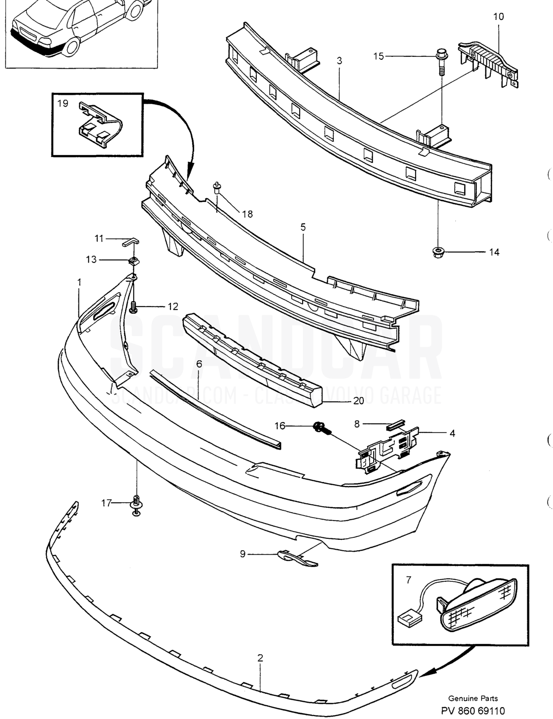 FRONT BUMPER - despiece, Carrocería, Volvo serie S40/V40 desde 1996