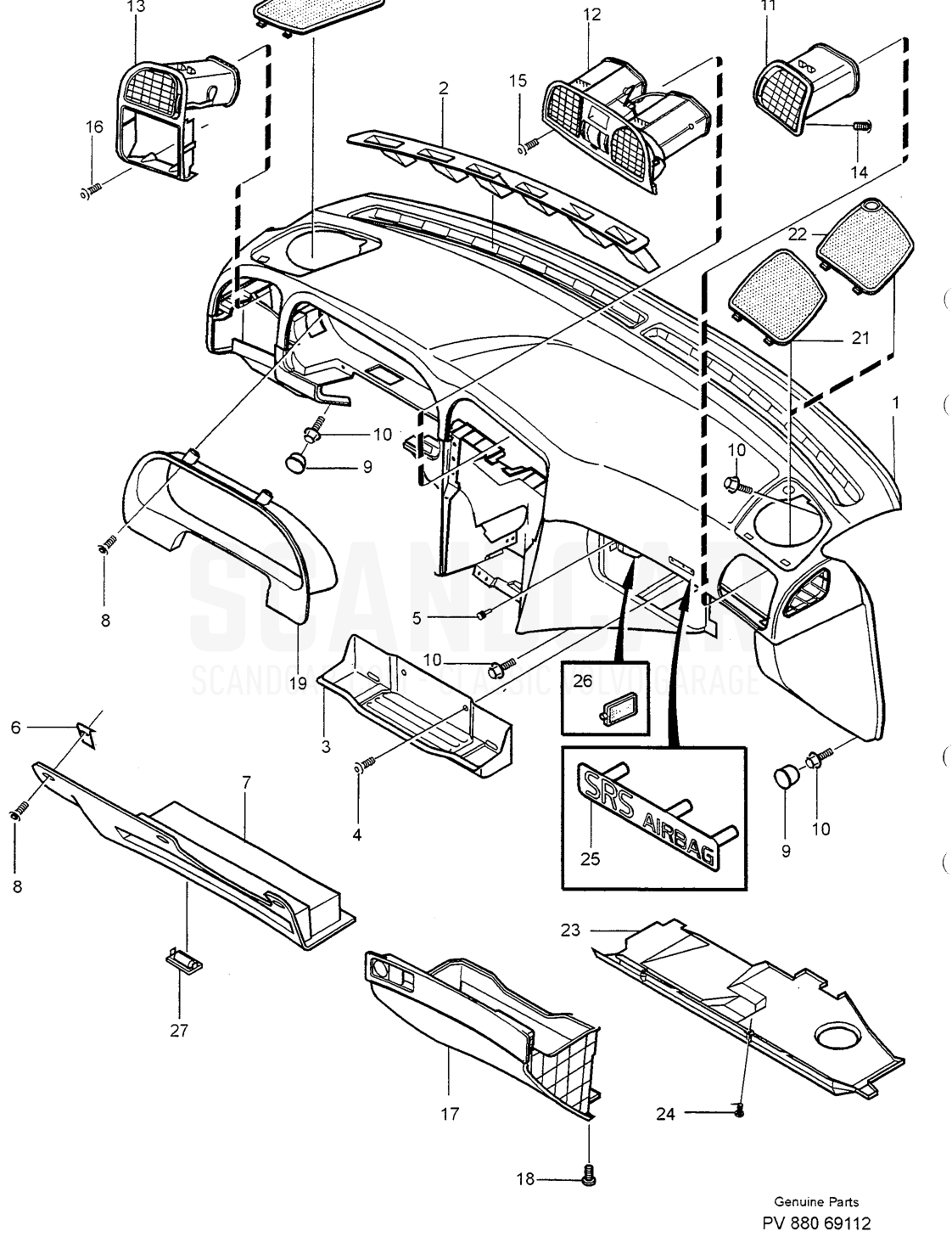 UPPER SECTION - despiece, Carrocería, Volvo serie S40/V40 desde 1996